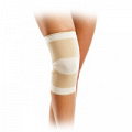 Бандаж на коленный сустав трикотажный эластичный размер M (39-47см) цвет бежевый фото