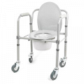 Кресло-туалет складной на колесах модель 10581 фото