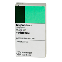 Мирапекс таблетки 0,25 мг фото