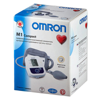 Измеритель артериального давления и частоты пульса (тонометр) &quot;OMRON&quot; полуавтоматический M1 Compact (HEM-4022-E) фото