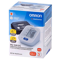 Измеритель артериального давления и частоты пульса (тонометр) &quot;OMRON&quot; автоматический M2 Basic (HEM-7116-ARU) с адаптером фото
