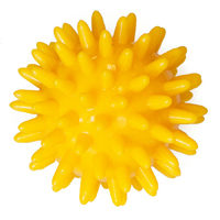 Мяч игольчатый диаметр 6см желтый М-106 фото