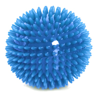 Мяч игольчатый диаметр 9см синий М-109 фото