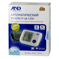 Прибор для измерения артериального давления и частоты пульса (тонометр) &quot;AND&quot; UA-1200 автоматический с мини-адаптером фото