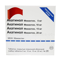 Акатинол Мемантин таблеток набор 5мг+10мг+15мг+20мг фото