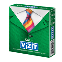 Презервативы &quot;Vizit&quot; Color цветные ароматизированные фото