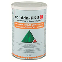Комида-PKU C формула Апельсин-Лимон продукт детского диетического лечебного питания 500г фото