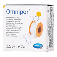 Пластырь &quot;Omnipor&quot; фиксирующий гипоаллергенный из нетканого материала белый 9,2м х 2,5см фото