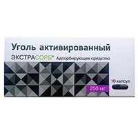 Уголь активированный Экстрасорб капсулы 250мг фото