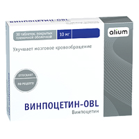 Винпоцетин-OBL таблетки 10мг фото