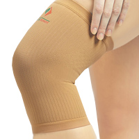 Бинт эластичный &quot;Elast&quot; медицинский трубчатый, для фиксации коленного сустава (9605-02) цвет бежевый размер 1 фото