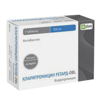 Кларитромицин ретард-OBL таблетки 500мг фото