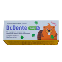 Зубная паста &quot;Dr.Dente&quot; Baby для детей от 0 до 3 лет &quot;Липа&quot; 65г фото