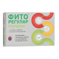 Жевательные послабляющие таблетки на основе фруктов &quot;Фиторегулар&quot; жевательные таблетки по 0,5г фото