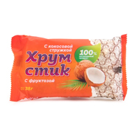 Завтрак сухой &quot;Хрумстик&quot; из воздушных круп с фруктозой в молочной глазури с кокосовой стружкой 38г фото
