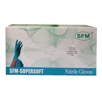 Перчатки &quot;SFM&quot; Nitrile Gloves Supersoft нитриловые смотровые голубые размер S фото