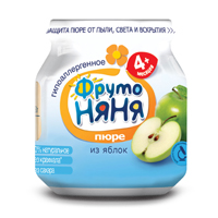 Пюре &quot;ФрутоНяня&quot; яблочное натуральное 100г фото