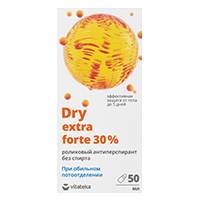 Антиперспирант &quot;Vitateka&quot; Dry Extra Forte (водный) ролик 30% 50мл фото