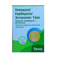 Леводопа/Карбидопа/Энтакапон-Тева таблетки 100мг+25мг+200мг фото