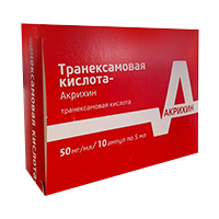 Транексамовая кислота-Акрихин раствор для инъекций 50мг/мл 5мл фото