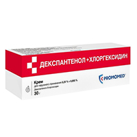 Декспантенол+Хлоргексидин крем 5,25%+0,802% 30г фото