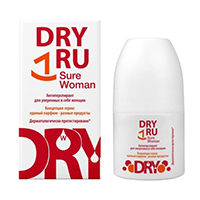 Антиперспирант &quot;DryRu Sure Woman&quot; (ДрайРу Шуэ Вумен) для уверенных в себе женщин ролик 50мл фото