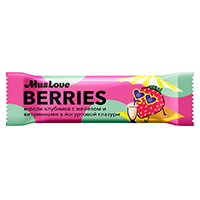 Батончик мюсли &quot;MusLove&quot; Berries Клубника с железом и витаминами в йогуртовой глазури 25г фото