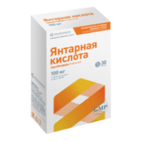 Янтарная кислота Уралбиофарм (таблетки) таблетки массой 0,5г фото