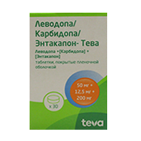Леводопа/Карбидопа/Энтакапон-Тева таблетки 50мг+12,5мг+200мг фото