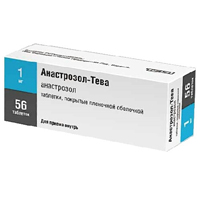 Анастрозол-Тева таблетки 1мг №56 фото