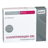 Кларитромицин-OBL таблетки 500мг №7 фото