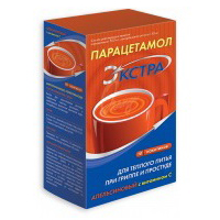 Парацетамол ЭКСТРА детский порошок апельсиновый 120мг+10мг №10 фото