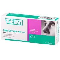 Левоцетиризин-Тева таблетки 5мг №14 фото