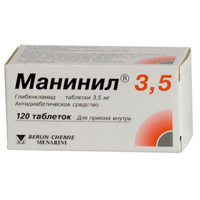Манинил 3,5 таблетки 3,5мг №120 фото