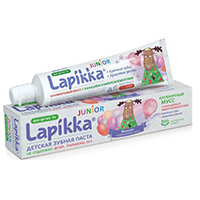 Детская зубная паста &quot;Lapikka&quot; Junior Клубничный мусс с кальцием и микроэлементами 74г №1 фото