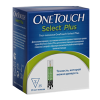 Тест-полоски &quot;УанТач Селект Плюс&quot; (OneTouch Select Plus) для глюкометра №25 фото