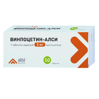 Винпоцетин-АЛСИ таблетки 5мг №50 фото