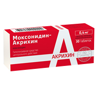 Моксонидин-Акрихин таблетки 0,4мг №30 фото