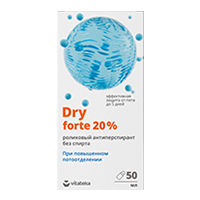 Антиперспирант &quot;Vitateka&quot; Dry Forte (водный) ролик 20% 50мл №1 фото