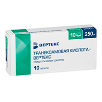 Транексамовая кислота-Вертекс таблетки 250мг №10 фото
