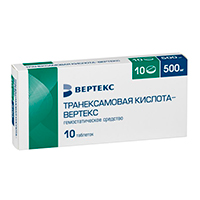 Транексамовая кислота-Вертекс таблетки 500мг №10 фото